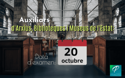 Publicada la informació per als exàmens d’Auxiliars d’Arxius, Biblioteques i Museus