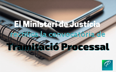 El Ministeri de Justícia rectifica la convocatòria de Tramitació