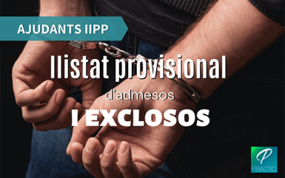 Es publiquen les llistes provisionals d’Ajudants d’IIPP i la data d’examen