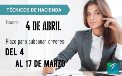 Publicadas las listas provisionales de admitidos y la fecha de examen de Técnicos de Hacienda